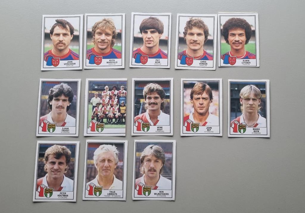 66 Panini Plaatjes 1984-1985 (uitgeknipt), Ophalen of Verzenden, Gebruikt, Overige binnenlandse clubs, Poster, Plaatje of Sticker