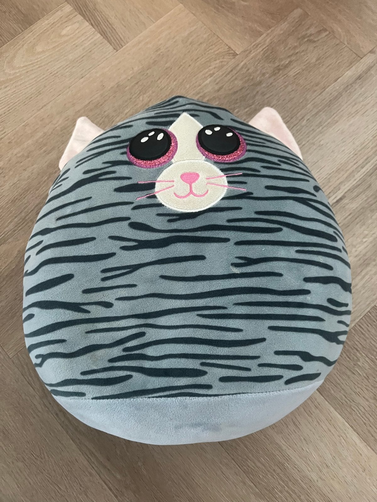 Ty Squish-a-Boos Kat Tijger Grijs Zwart Knuffel, Grijs, Ophalen of Verzenden, Zo goed als nieuw, Ty
