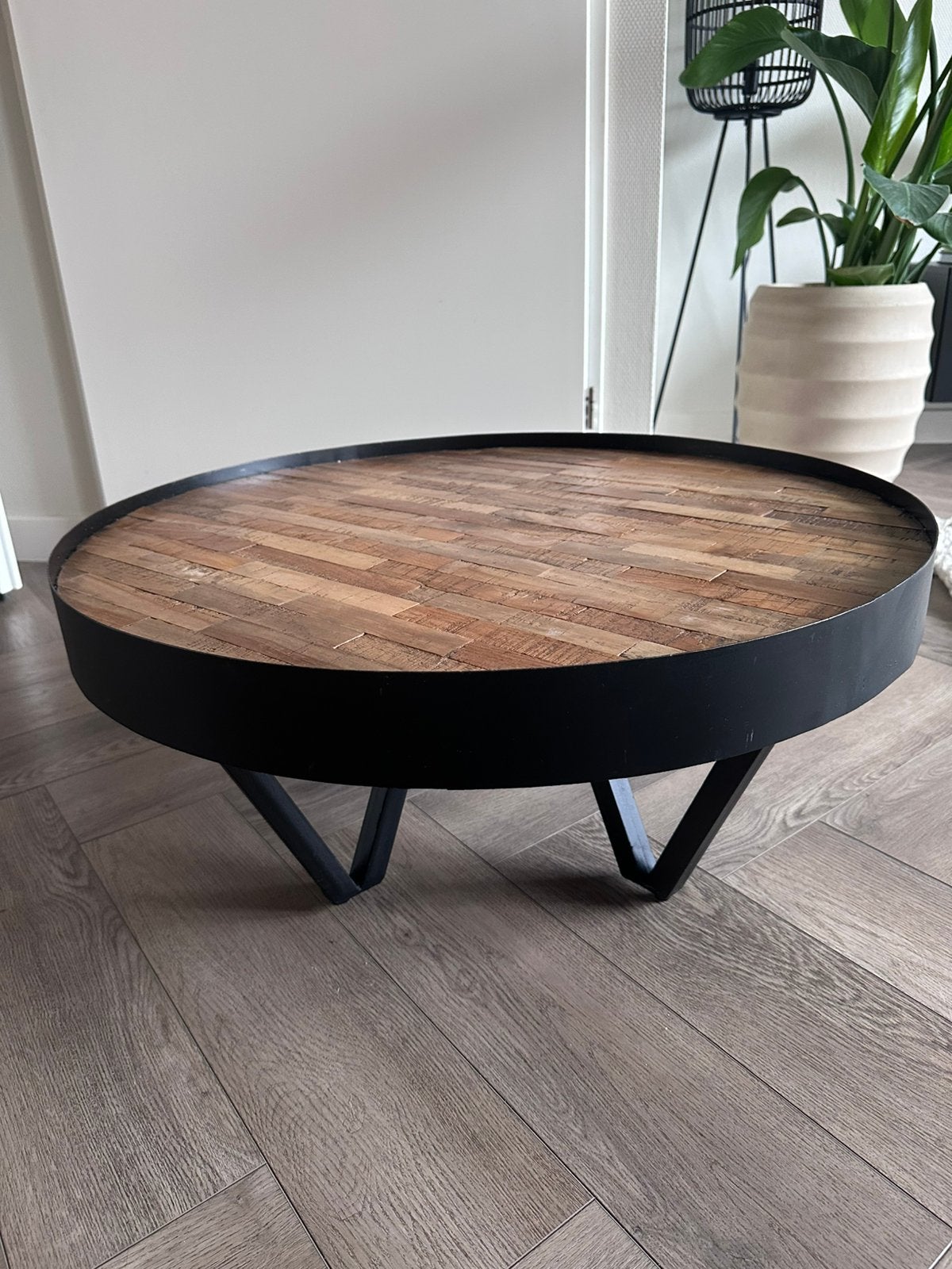 Woood salonttafel, Huis en Inrichting, Ophalen, Rond, Teakhout, 50 tot 100 cm