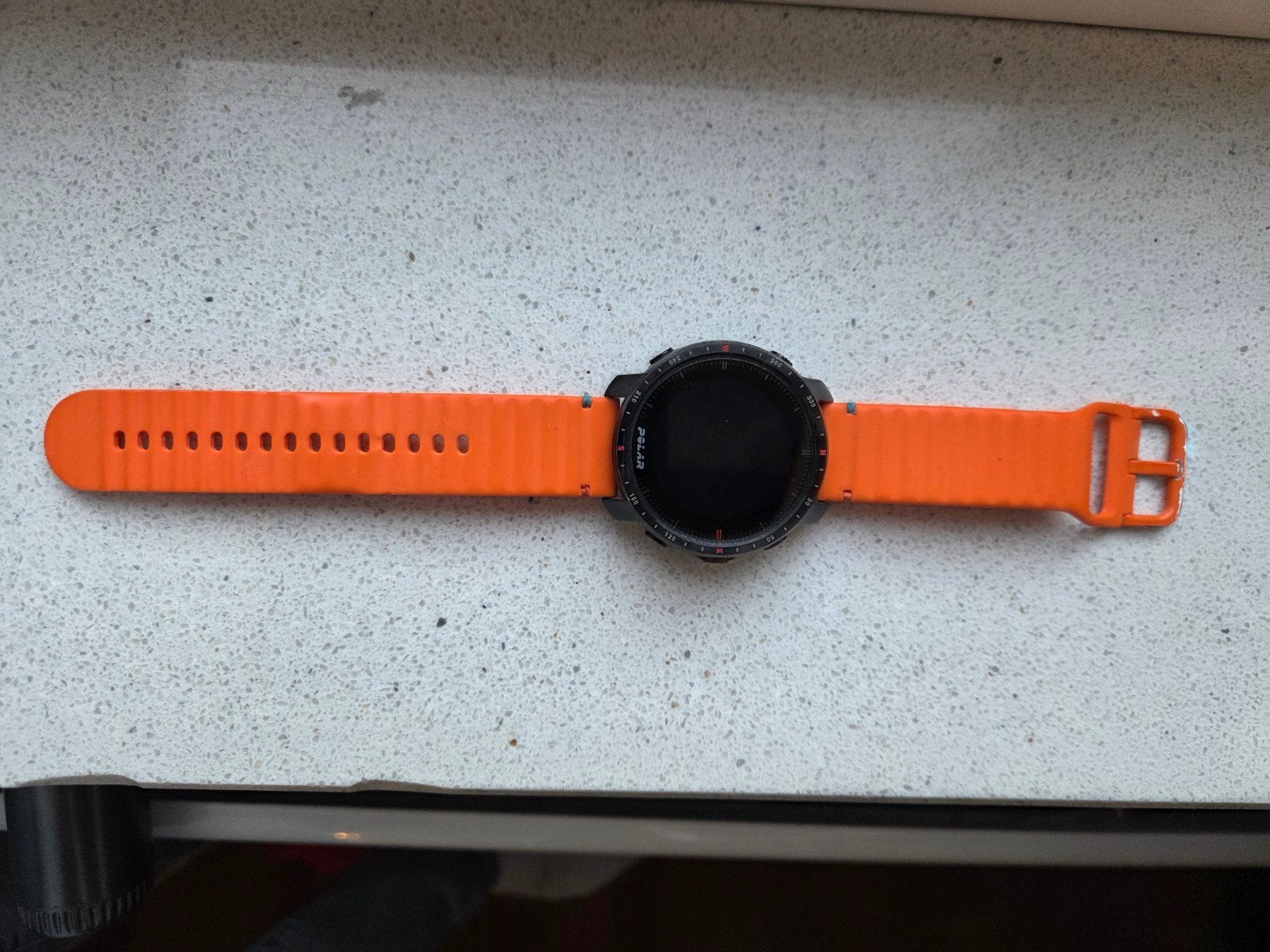 Polar Grit X Pro - Oranje sporthorloge met GPS, Sieraden, Tassen en Uiterlijk, Gebruikt, Hoogte, Oranje, Ophalen of Verzenden