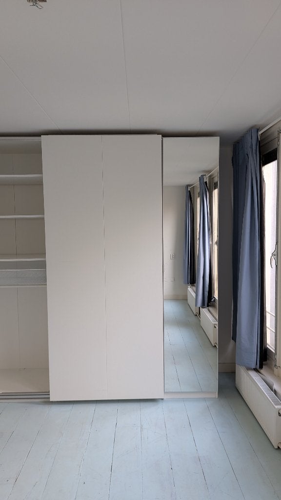 Ikea Pax Kast 2.5m met Schuifdeuren en Spiegeldeur, Met deur(en), 200 cm of meer, Zo goed als nieuw, 200 cm of meer