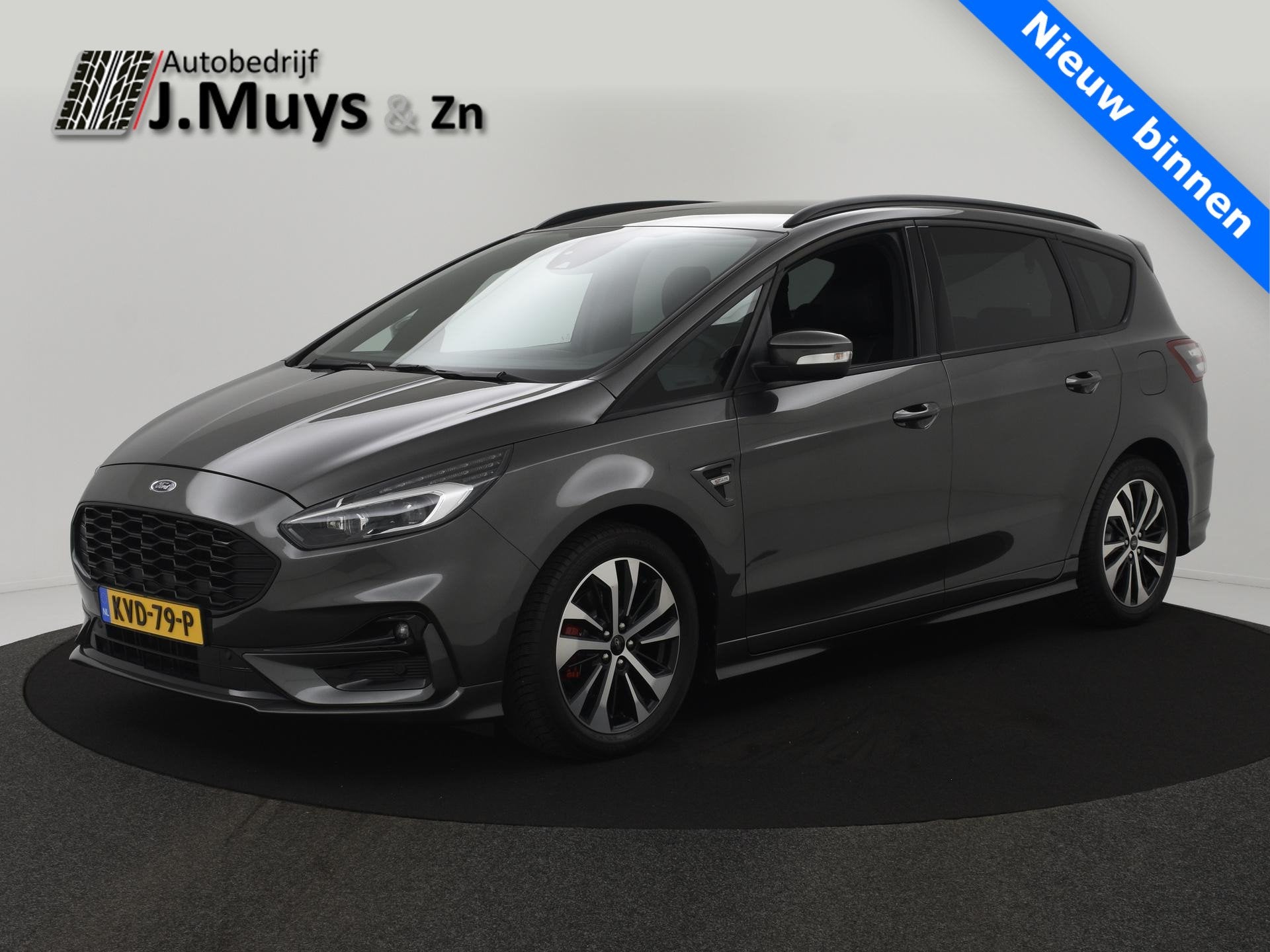 Ford S-Max 2.5i HEV 190pk 7P ST-Line MEMORYSTOEL|WINTERPACK|, Auto's, Stof, Gebruikt, 7 stoelen, Bedrijf