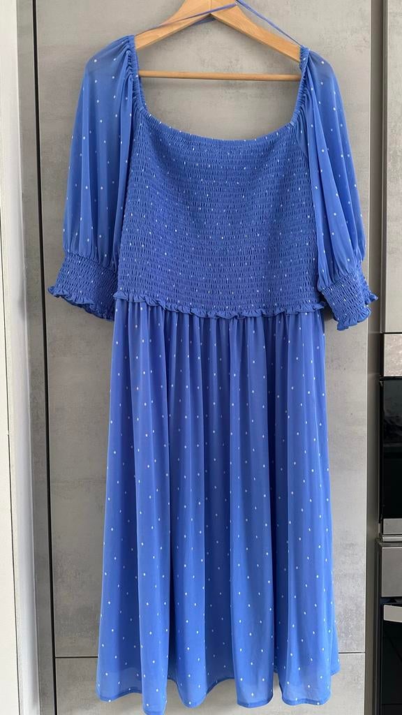 Miljuschka jurk met polkadot en vierkante halslijn nieuw, Kleding | Dames, Jurken, Blauw, Maat 46/48 (XL) of groter, Nieuw, Ophalen of Verzenden