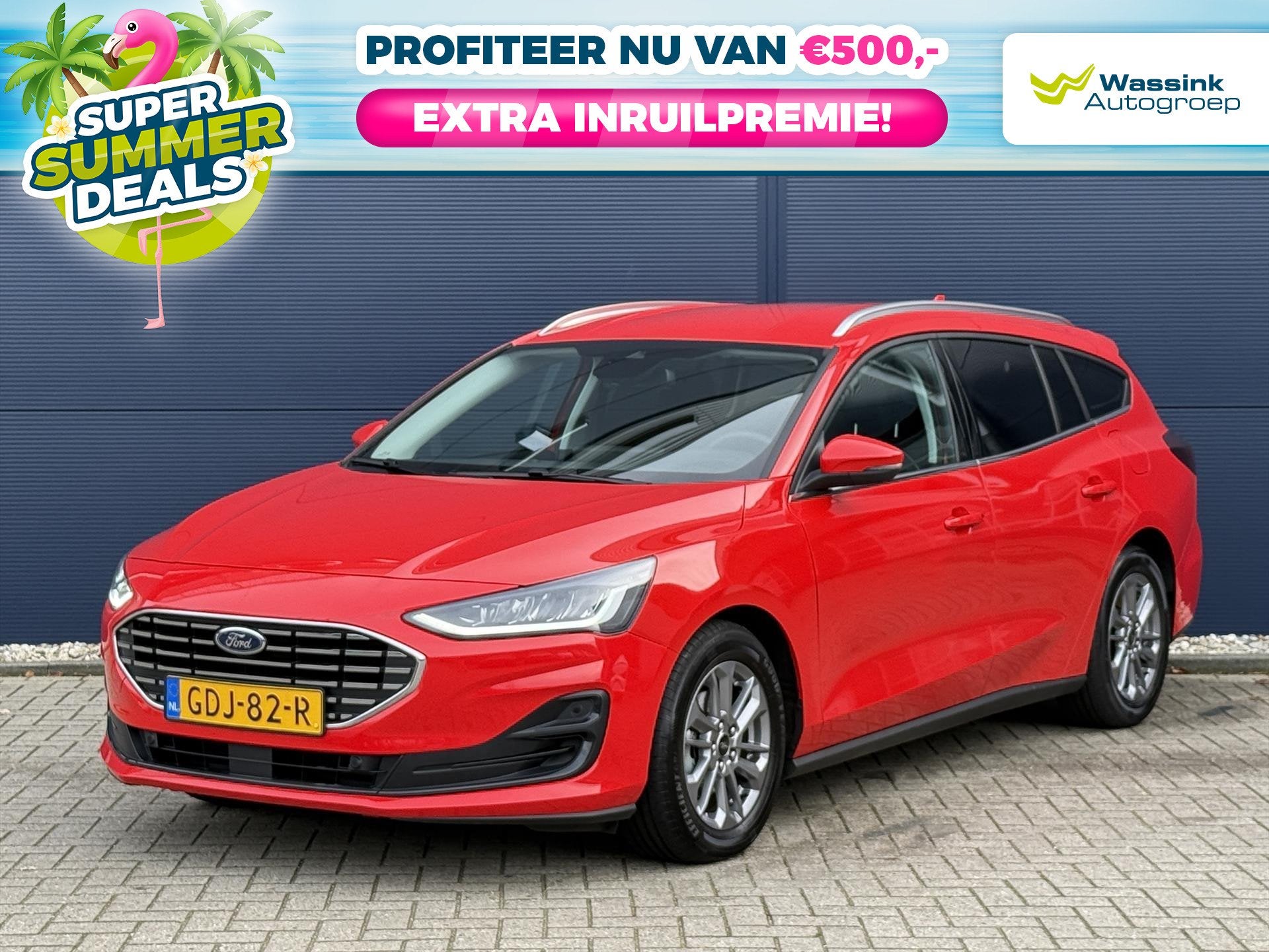 Ford Focus Wagon 1.0 EcoBoost Hybrid 155pk Powershift \ Auto, Stof, Gebruikt, Origineel Nederlands, 155 pk