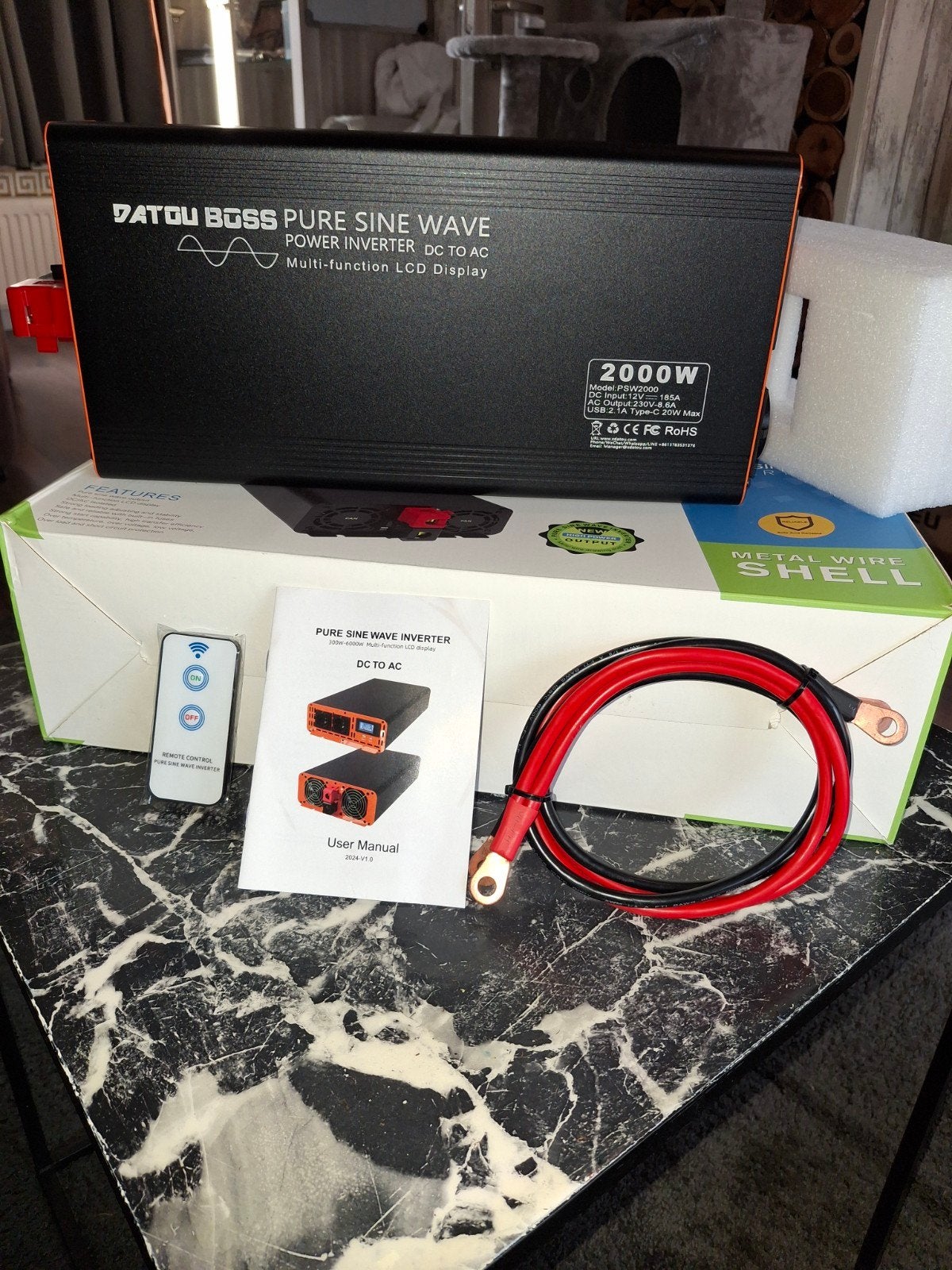 Zuivere Sinus Omvormer 2000W Continu / 4000W Piek, Ophalen of Verzenden, Nieuw