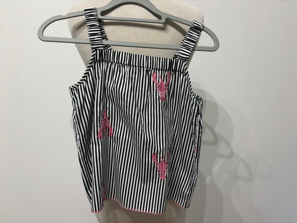 Shoeby gestreepte zomertop met kreeft borduursels mt 158/164, Kinderen en Baby's, Kinderkleding | Maat 158, Shoeby, Meisje, Nieuw