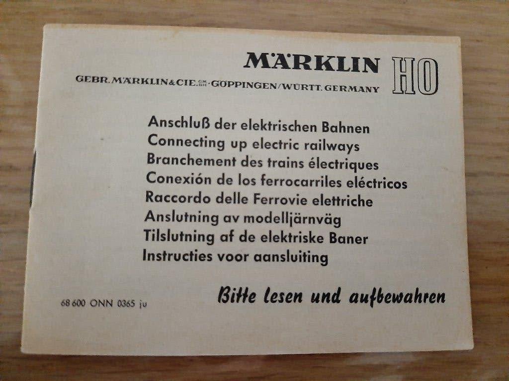 Marklin boekje instructies voor aansluiting., Wisselstroom, Gebruikt, Märklin, Boek, Tijdschrift of Catalogus