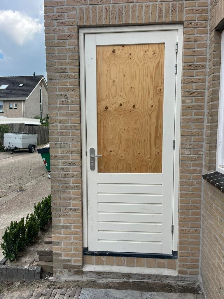 Nieuwe hardhouten buitendeur/ schuurdeur, Ophalen, 80 tot 100 cm, 215 cm of meer, Nieuw