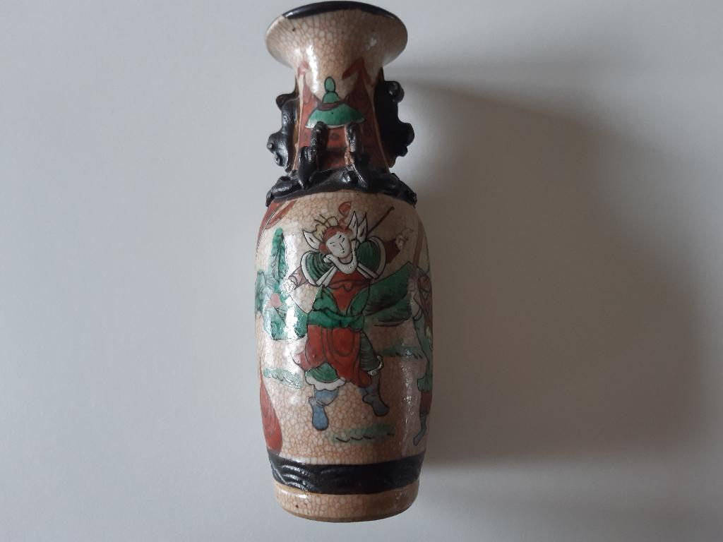 Chinees porseleinen Nanking krijgersvaas, Antiek en Kunst, Verzenden