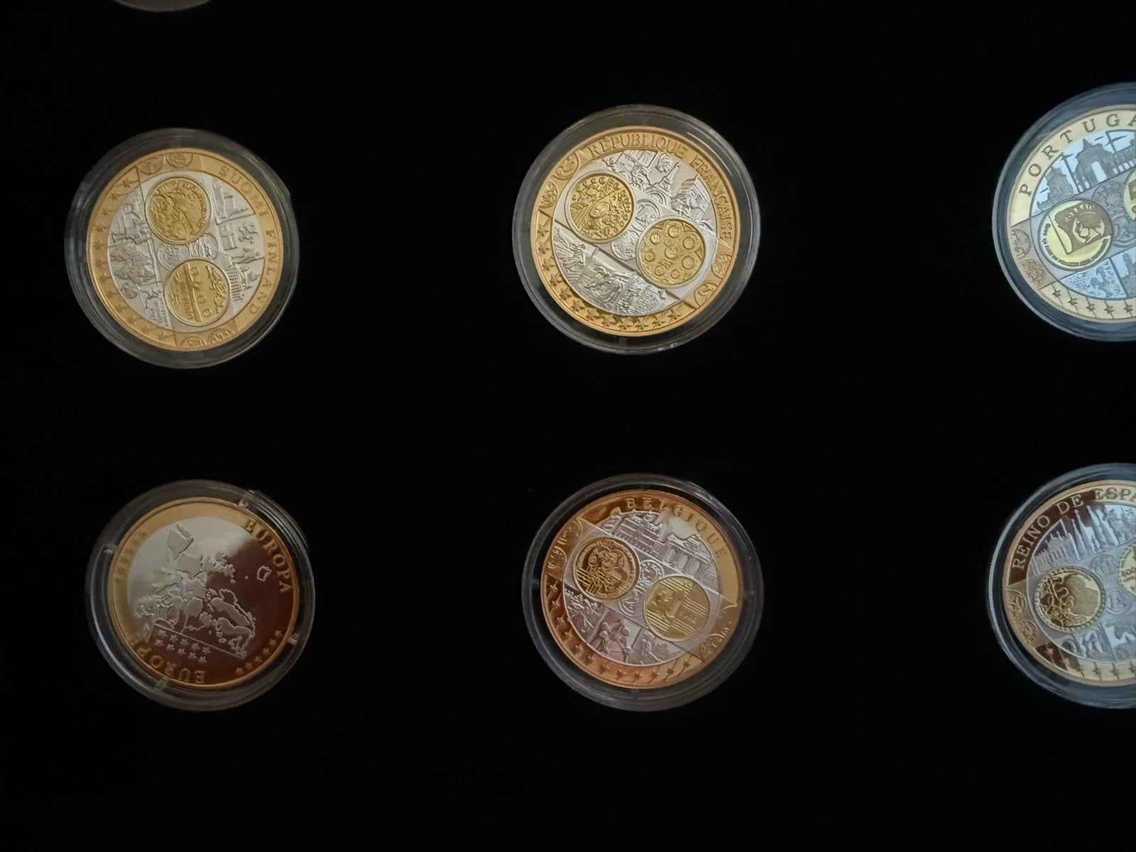 Exclusieve Euro Muntencollectie in Luxe Houten Kist, Setje, Zilver, Overige landen, Overige waardes