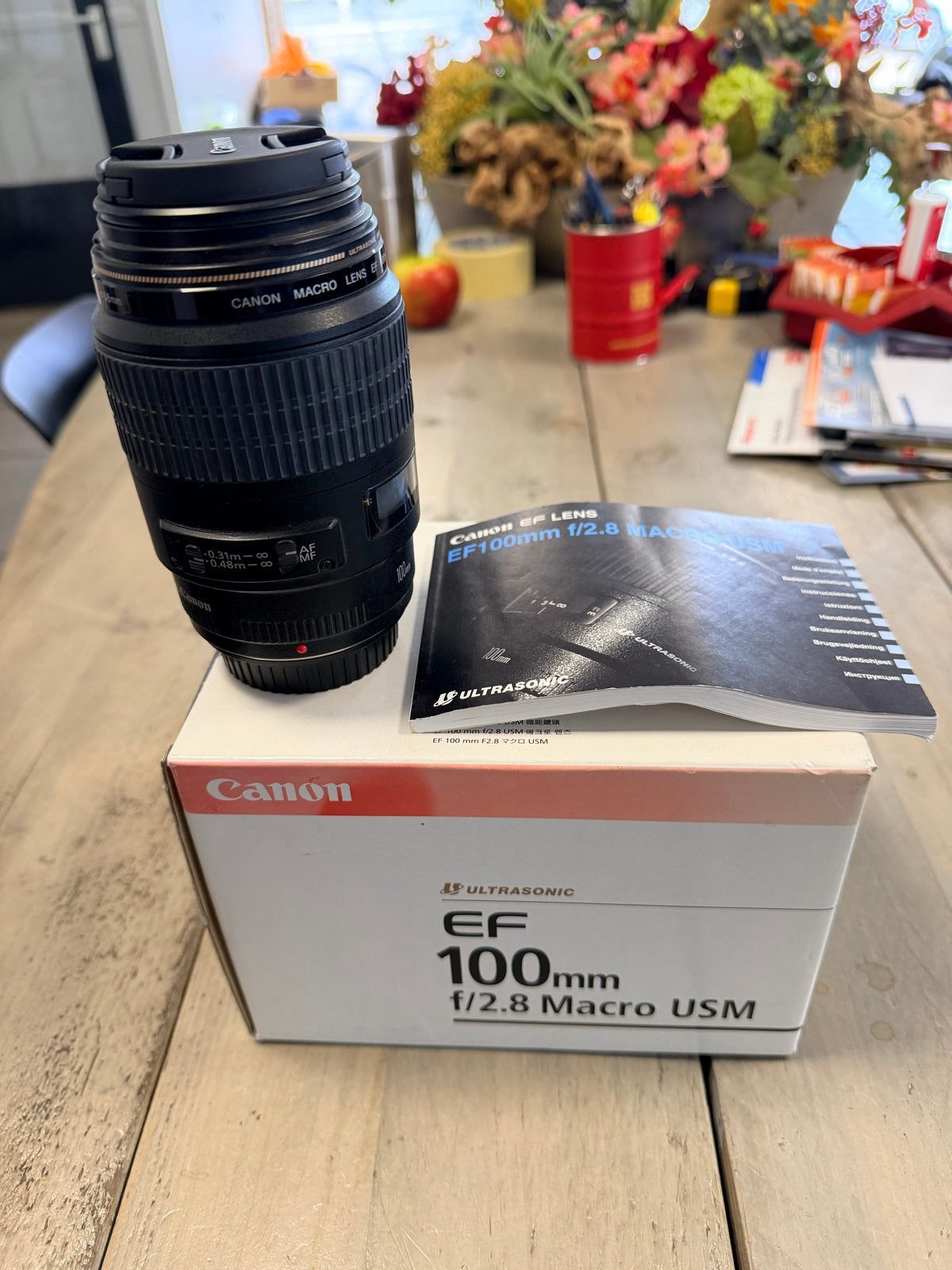 Canon EF 100mm f/2.8 Macro USM Lens - Zo goed als nieuw, Canon, Autofocus, Ophalen of Verzenden, Zo goed als nieuw