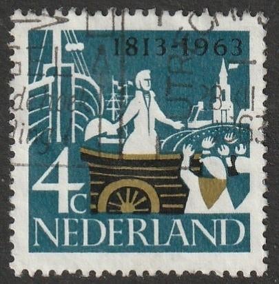 Nederland 1963 807 Onafhankelijkheid 4c, Gest Utrecht, Postzegels en Munten, Postzegels | Nederland, Ophalen of Verzenden, Na 1940