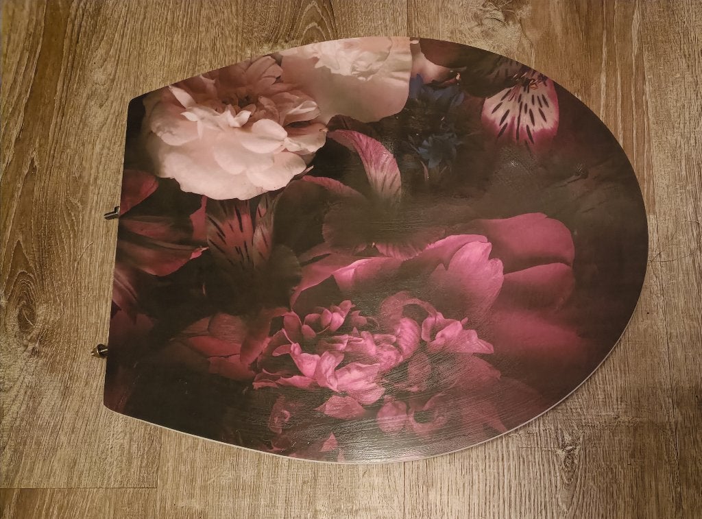 WC bril met softclose en bloemenmotief, Doe-het-zelf en Verbouw, Ophalen of Verzenden, Zo goed als nieuw, Toilet
