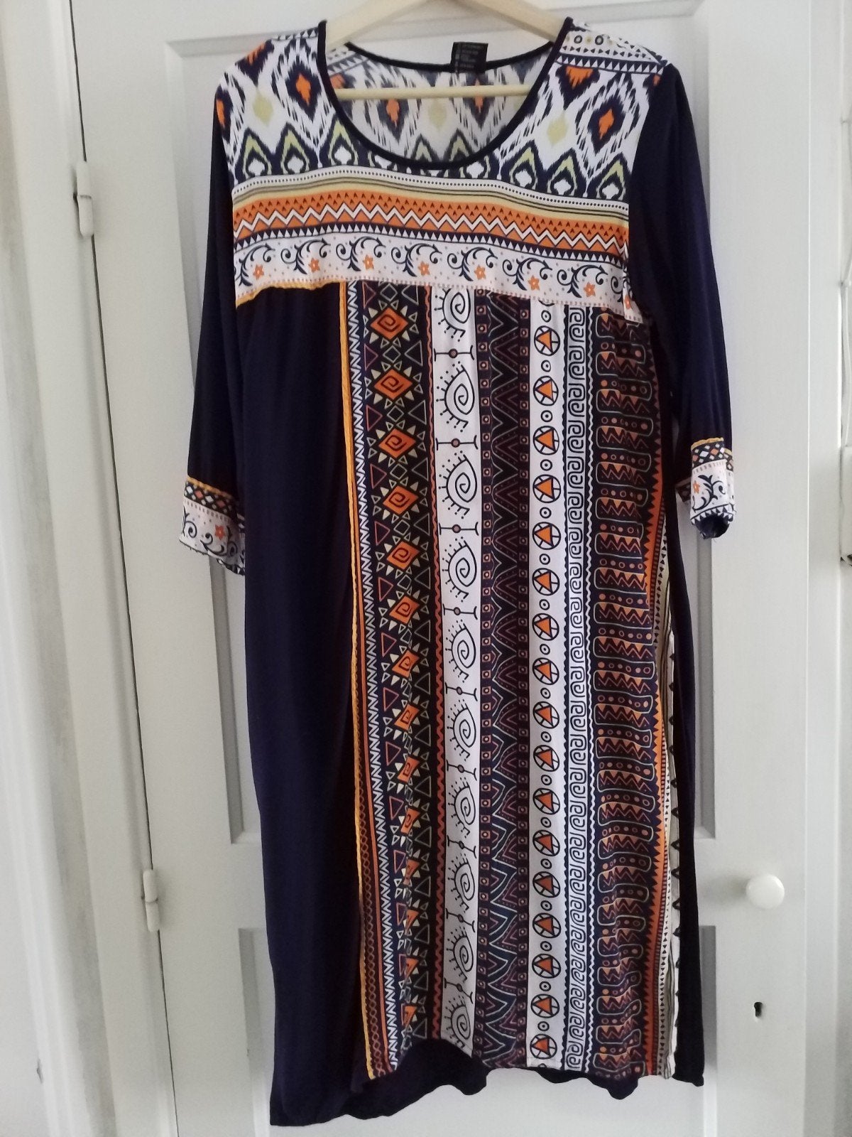 Jurk uit India maat 40, Maat 38/40 (M), Overige kleuren, Zo goed als nieuw, Knielengte