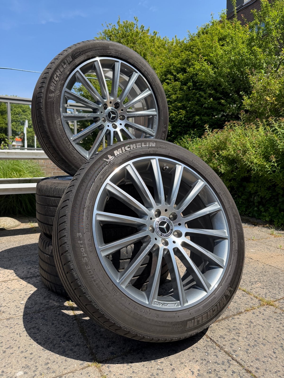Originele 20 inch Mercedes GLC x253 Breedset 5x112 Michelin, Auto-onderdelen, Banden en Velgen, Ophalen, Gebruikt, 255 mm, Banden en Velgen