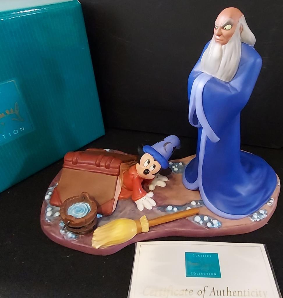WDCC Walt Disney Classic Collection Mickey Mouse Fantasia, Verzamelen, Disney, Ophalen, Mickey Mouse, Zo goed als nieuw, Beeldje of Figuurtje