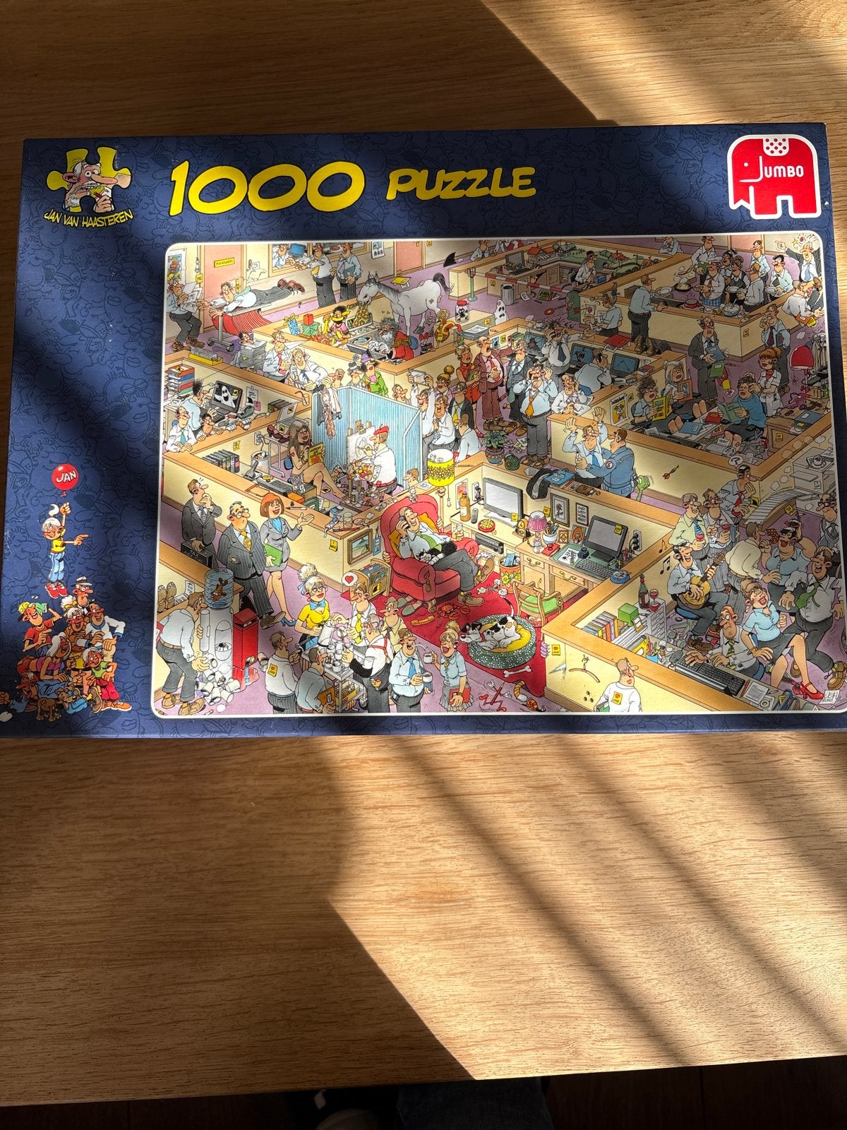 Jan van Haasteren 1000 stukjes puzzel - Kantoorleven, Ophalen, 500 t/m 1500 stukjes, Gebruikt, Legpuzzel