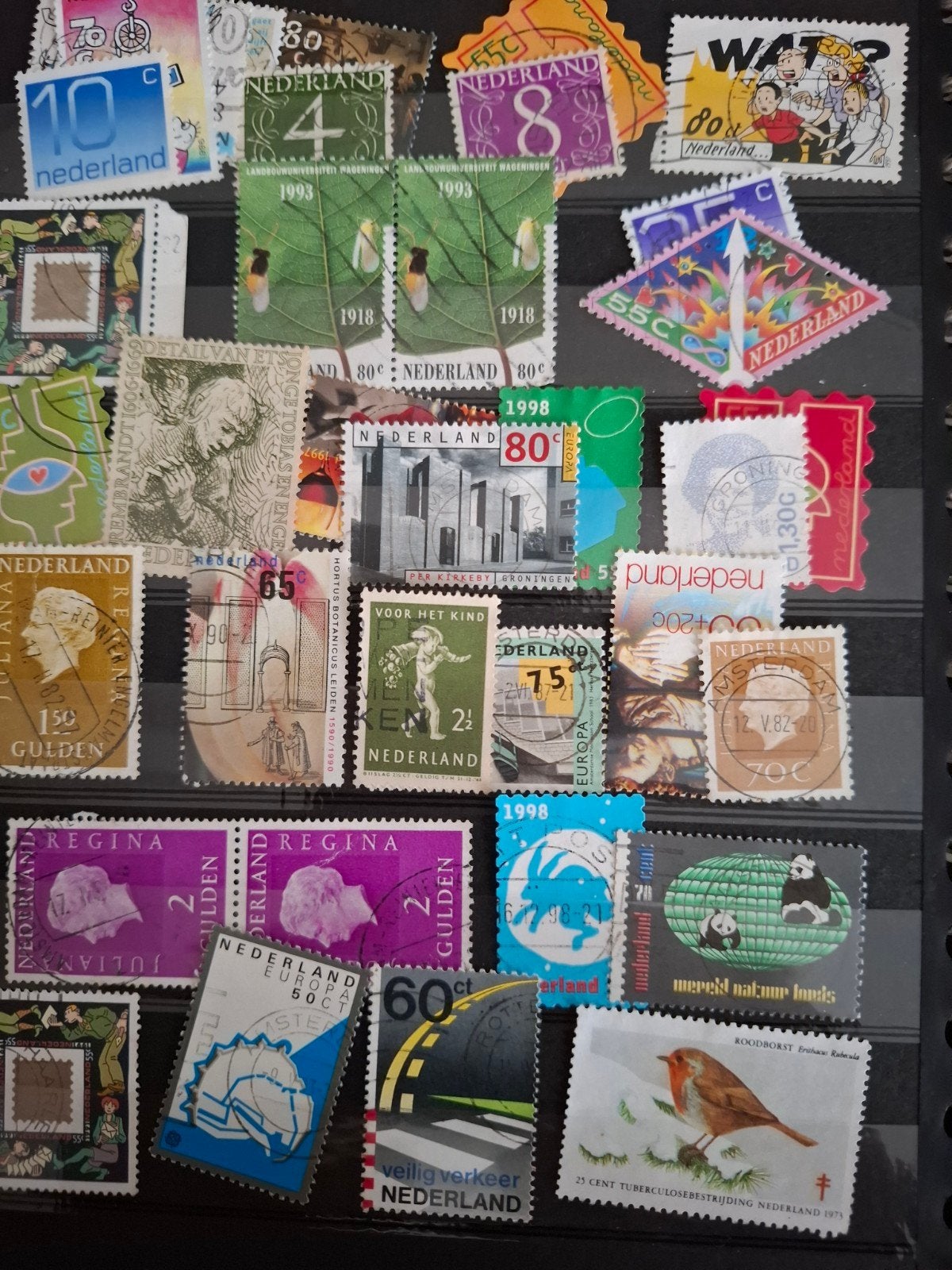 Verzameling postzegels (Nederland,  Ned. Antillen en USA), Ophalen of Verzenden, Nederland en Buitenland