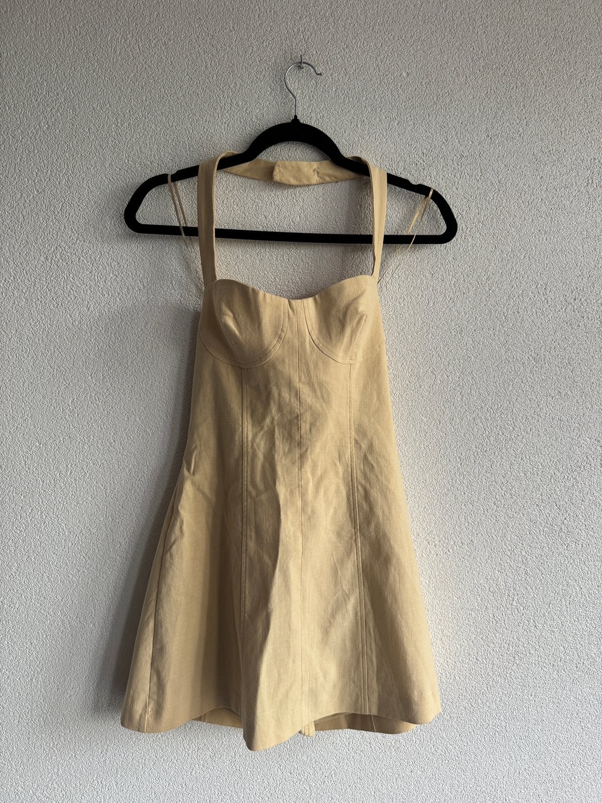 Zara botergele halter zomerse mini jurk, Kleding | Dames, Maat 38/40 (M), Ophalen of Verzenden, Zo goed als nieuw, Zara