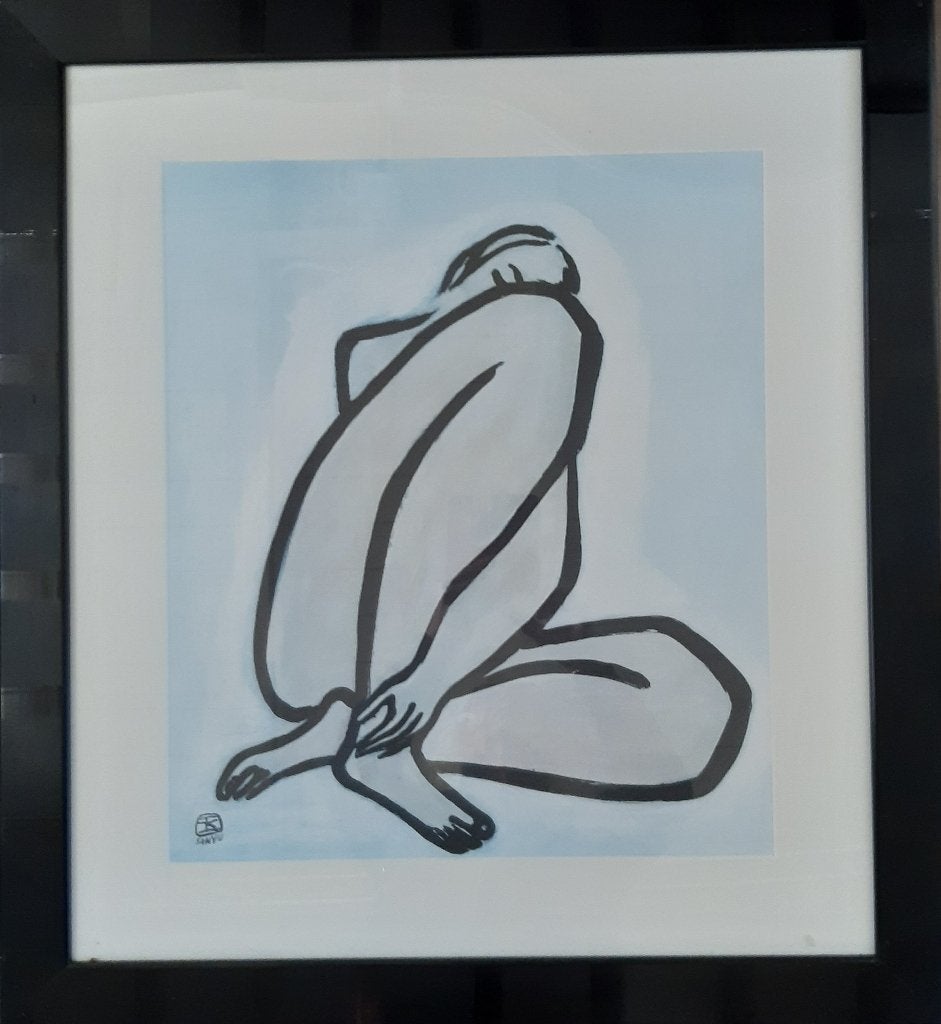 Sanyu - naakt, Antiek en Kunst, Ophalen, Figuren, Papier/karton, Gesigneerd