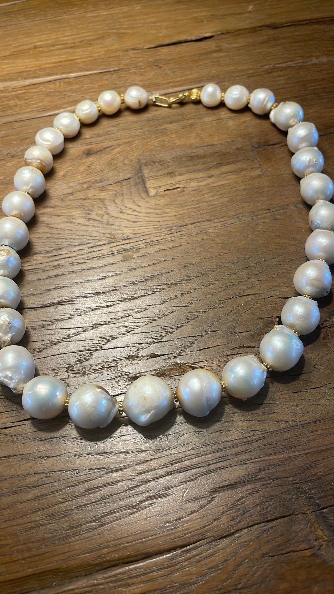 Barok Zoetwater Parelketting 55 cm, Verzenden, Zo goed als nieuw, Overige materialen