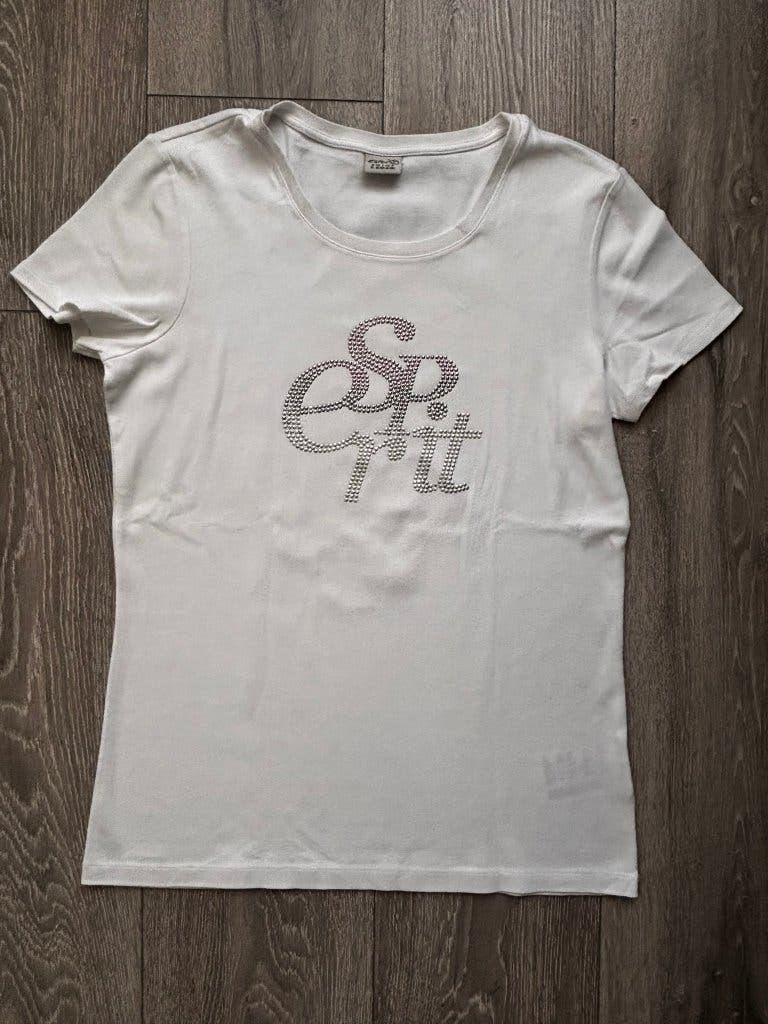 Esprit: T shirt zomerse dagen glinsterend detail XL wit ZGAN, Esprit: T shirt, Wit, Maat 46/48 (XL) of groter, Ophalen of Verzenden