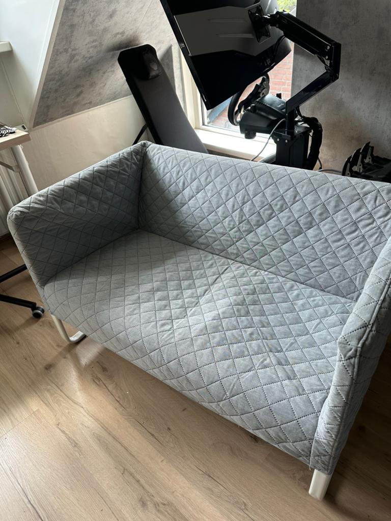 Grijs Ikea bankje, Ophalen, Tweepersoons, 75 tot 100 cm, Zo goed als nieuw