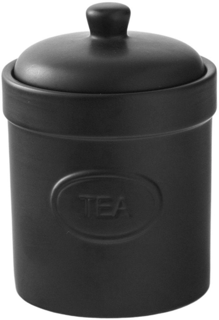 Bia Collectie Stenen Voorraadpot Mat Zwart - TEA, Ophalen of Verzenden, Steen/keramiek, Overige merken, Nieuw