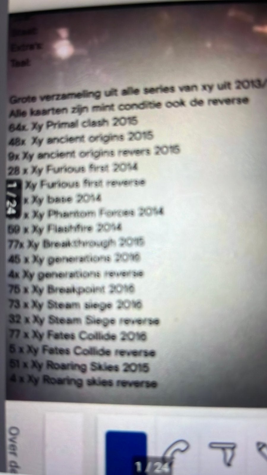 Pokemon Vintage diverse Xy series zie omschrijving 150,00 eu, Ophalen of Verzenden, Zo goed als nieuw, Meerdere kaarten