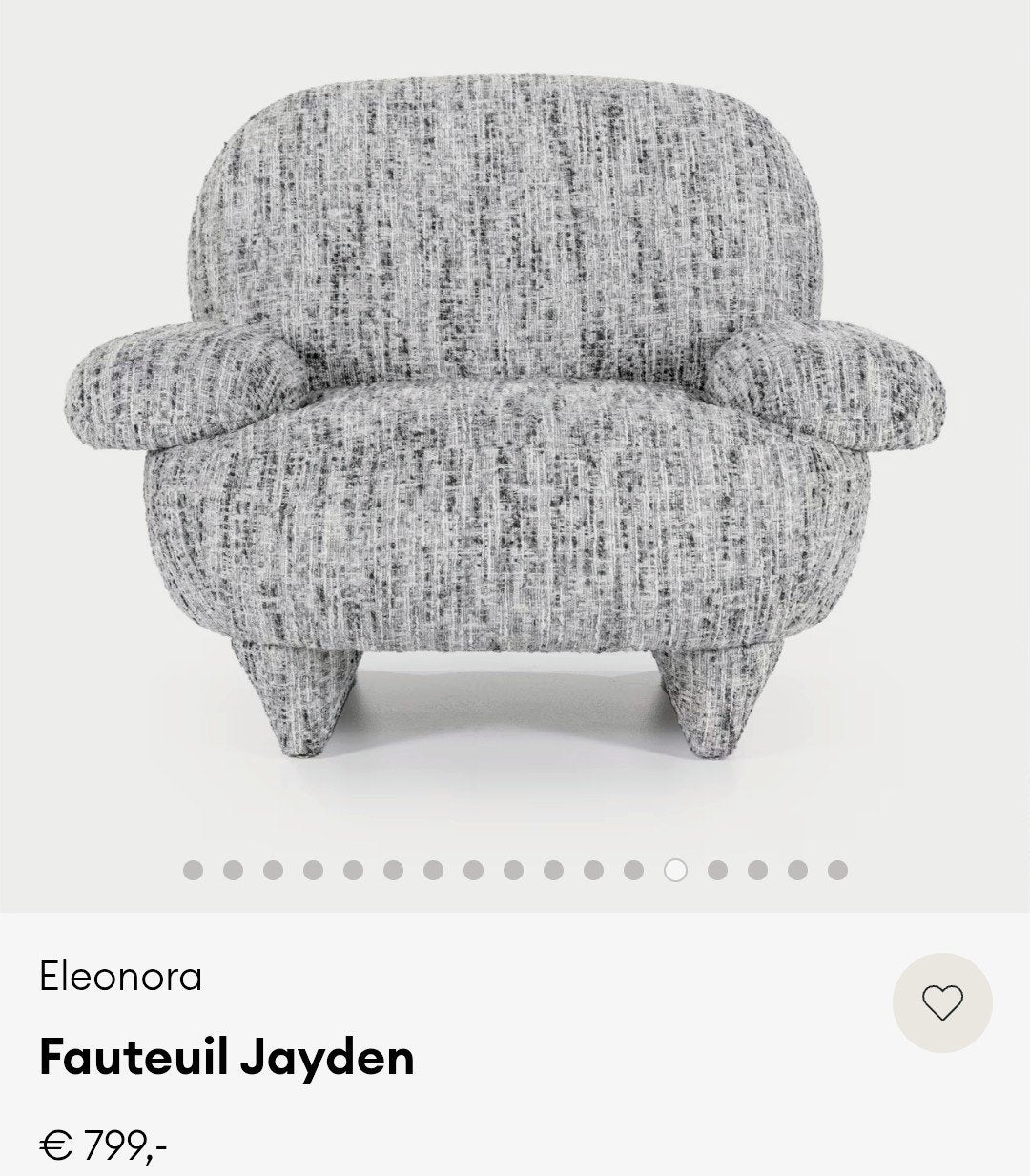 jayden fauteuil eleonora, Huis en Inrichting, Ophalen, Nieuw, 75 tot 100 cm, 75 tot 100 cm