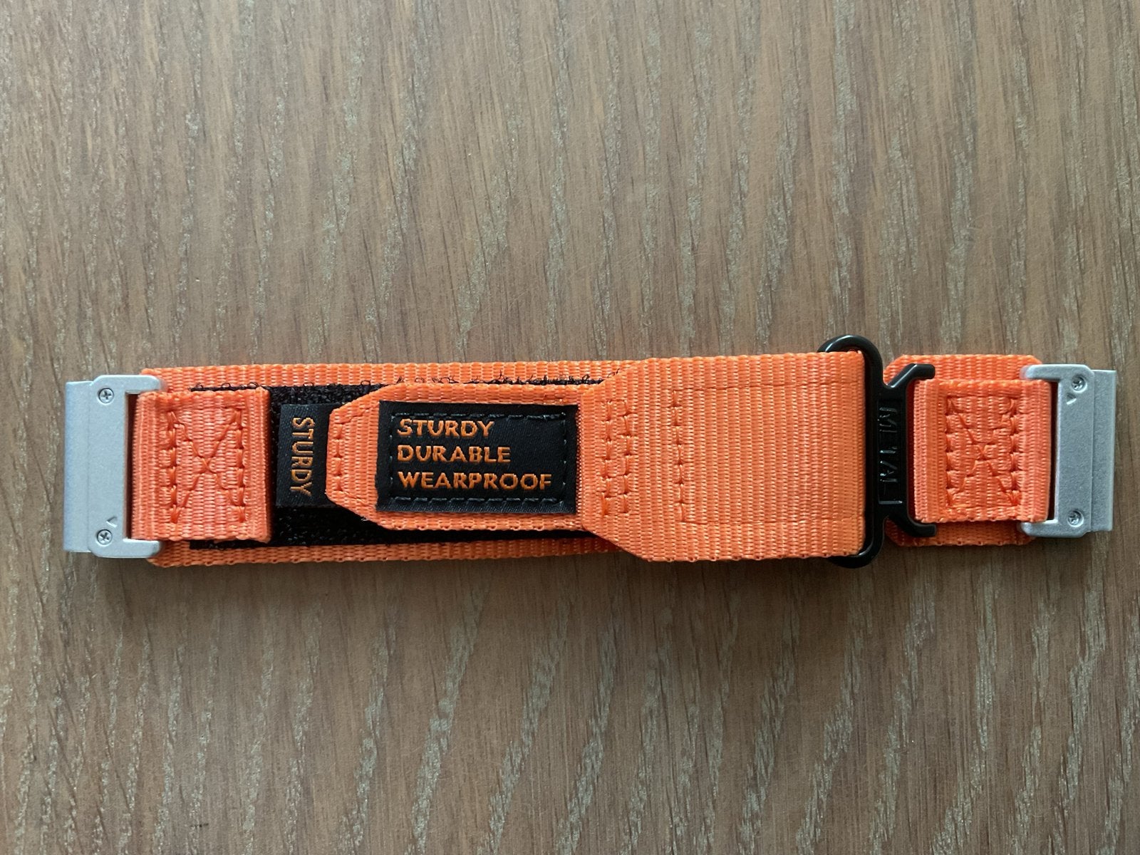 Sturdy horlogebandje klittenband voor Garmin Fenix 26mm, Ophalen of Verzenden, Nieuw, Oranje