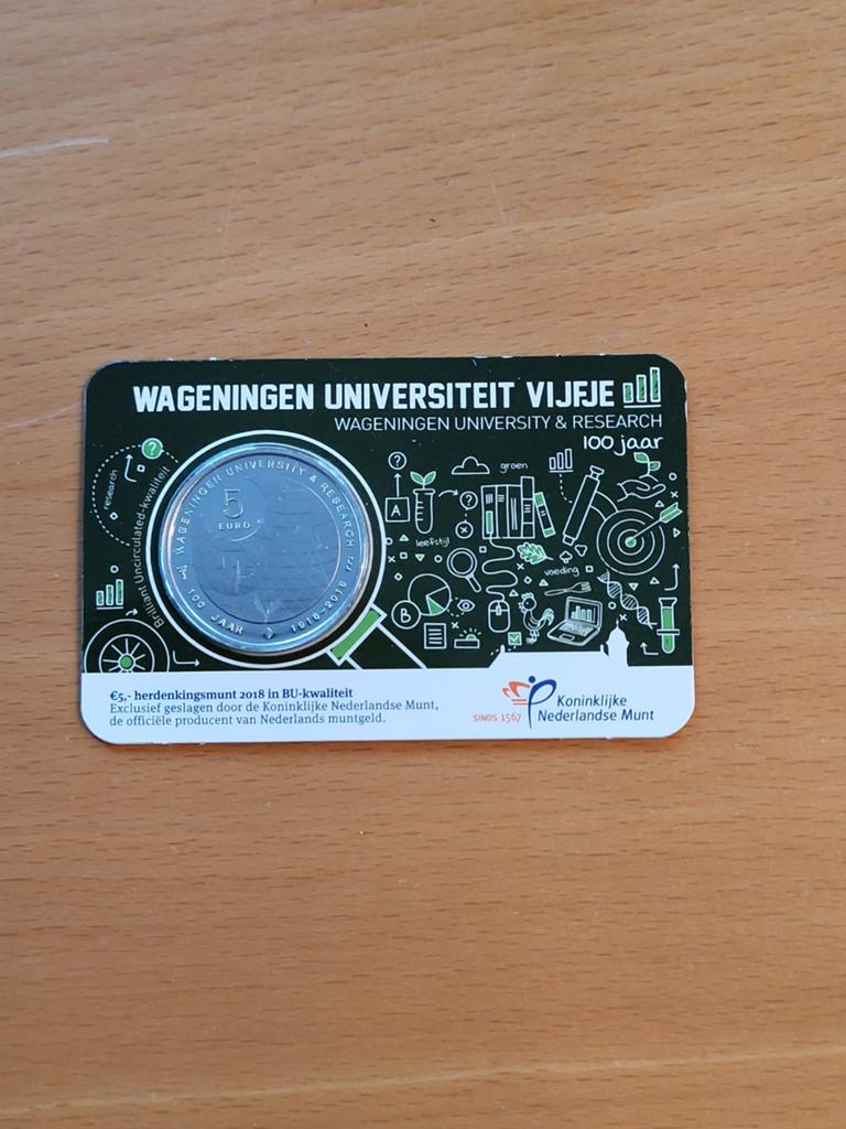 Wageningen Universiteit Vijfje 2018 BU-kwaliteit, Ophalen of Verzenden, Overige waardes, Losse munt