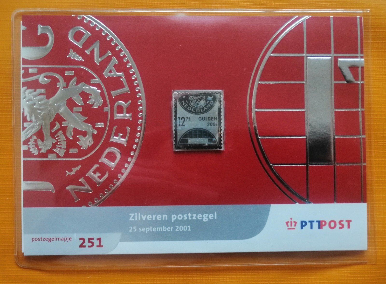 Zilveren postzegel Nederland 2001 - Postzegelmapje 251, Postzegels en Munten, Verzenden