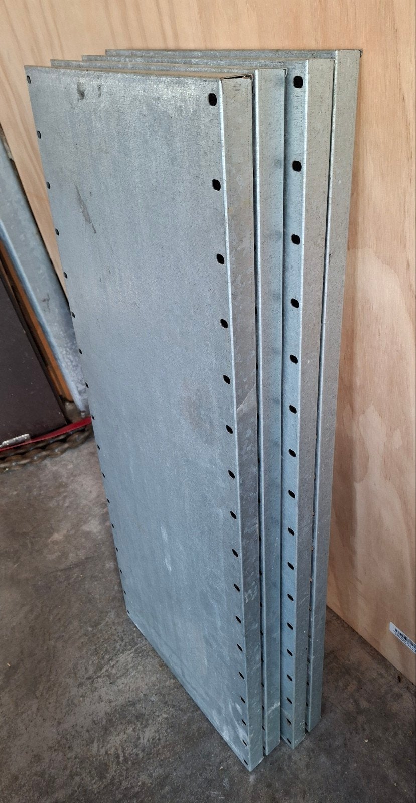 Gegalvaniseerde stalen stellingplanken (4 stuks), Huis en Inrichting, Kasten | Stellingkasten, Ophalen, Gebruikt