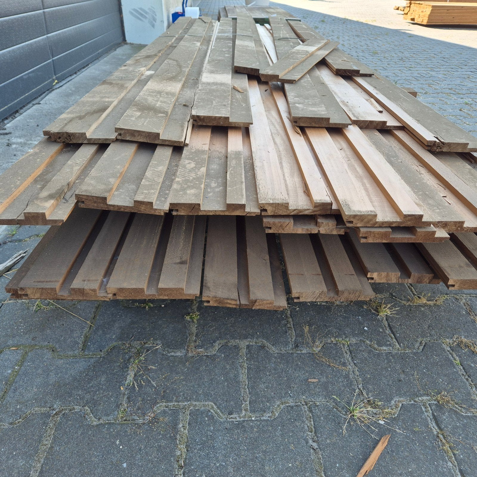 Grote partij C-keus thermo populier gevelbekleding (ca. 15 m, Ophalen, Minder dan 25 mm, Nieuw, Plank