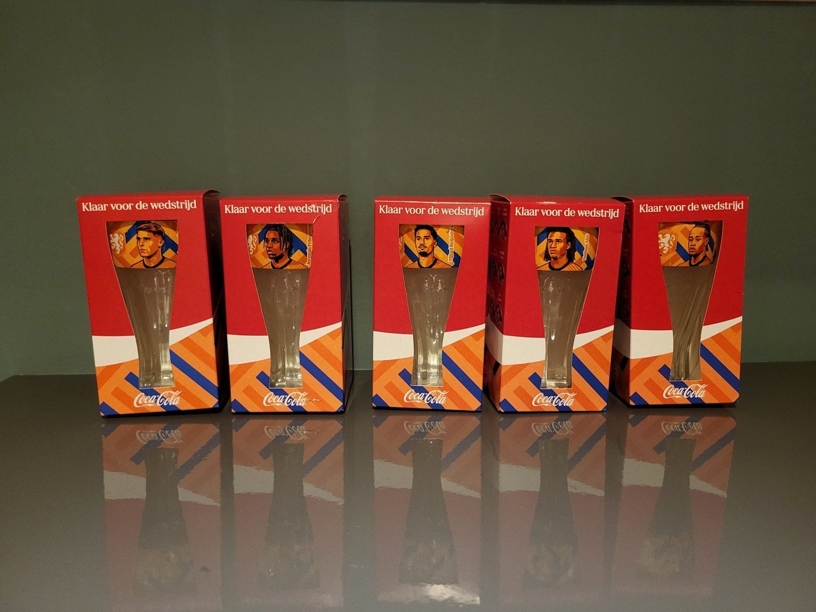 Coca-Cola Glazen Voetbalspelers Collectie (5 stuks), Verzamelen, Ophalen of Verzenden, Nieuw