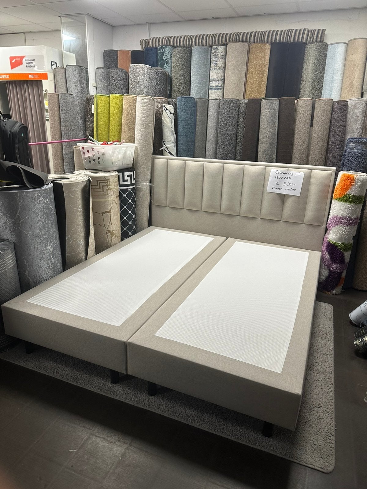 Boxspring nieuwe 180/200 €400;, Ophalen, Zo goed als nieuw, Tweepersoons, 180 cm