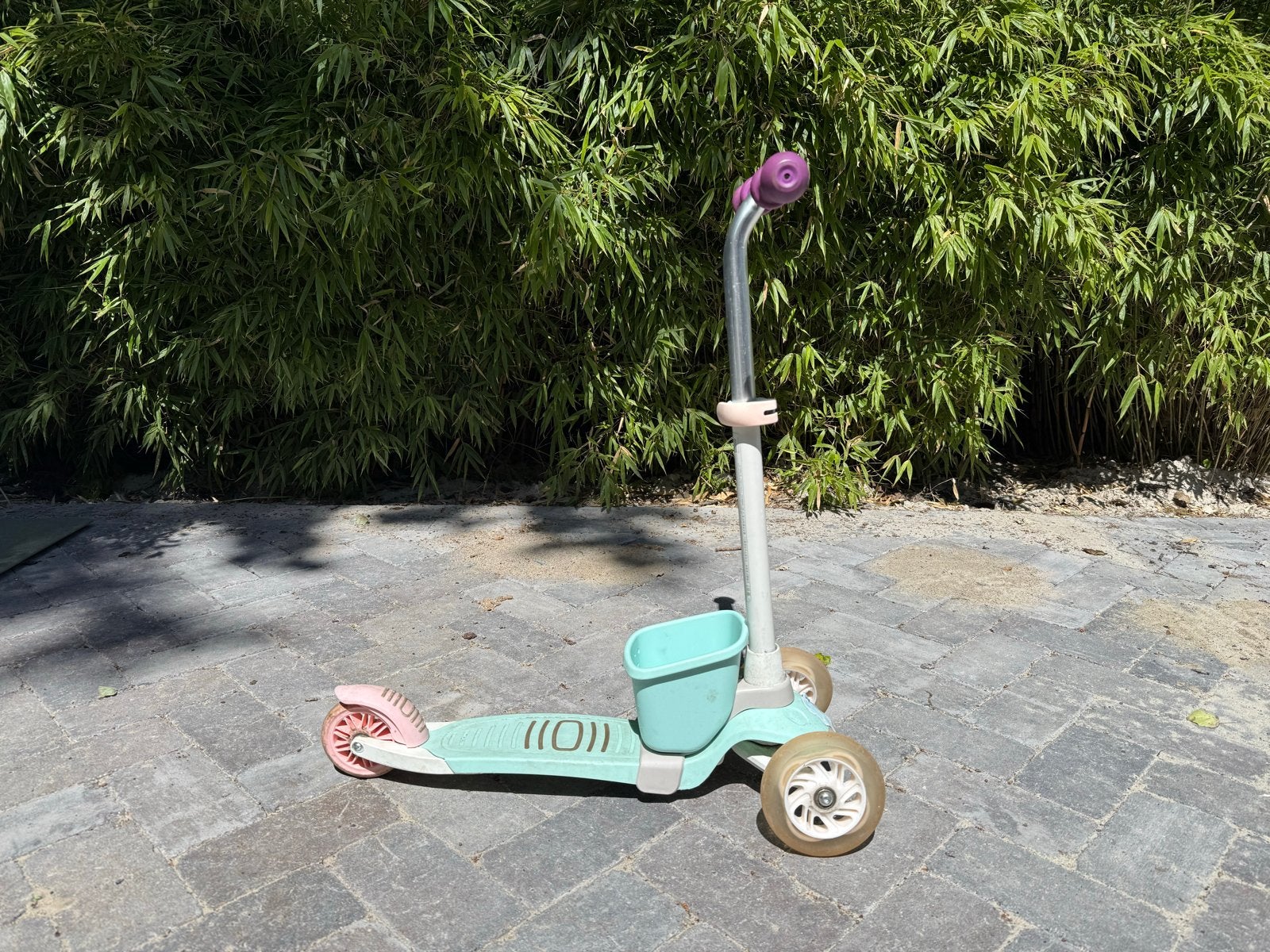 Oxelo B1 500 Kinderstep met 3 wielen + mandje, Ophalen of Verzenden, Gebruikt, Gewone step