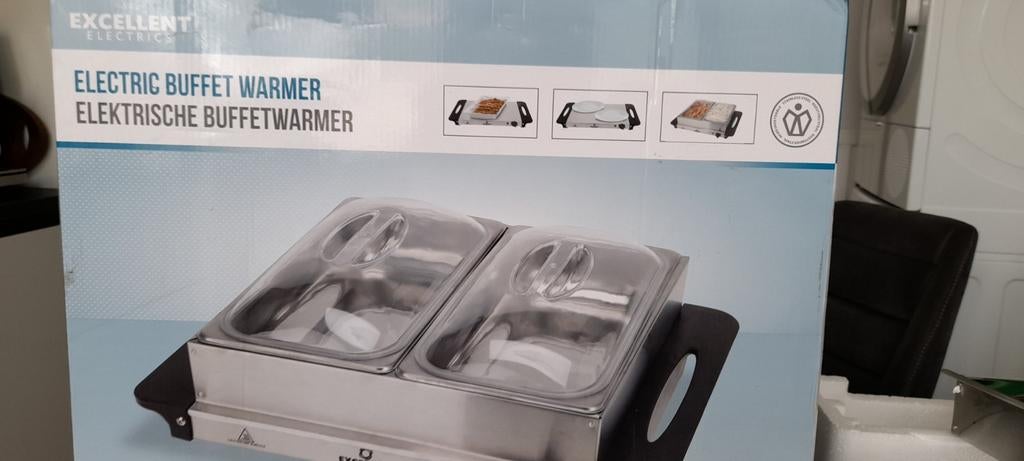 Elektrische Buffetwarmer 2 x 2,4 L, Ophalen of Verzenden, Nieuw