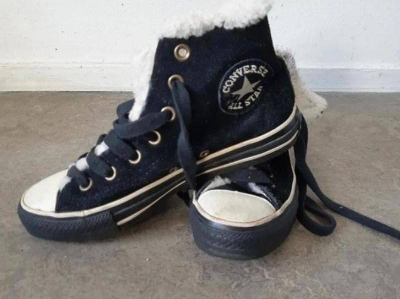 Converse all stars nwe warte suede bontgevoerde sneakers 37, Zwart, Nieuw, Ophalen of Verzenden, Sneakers of Gympen