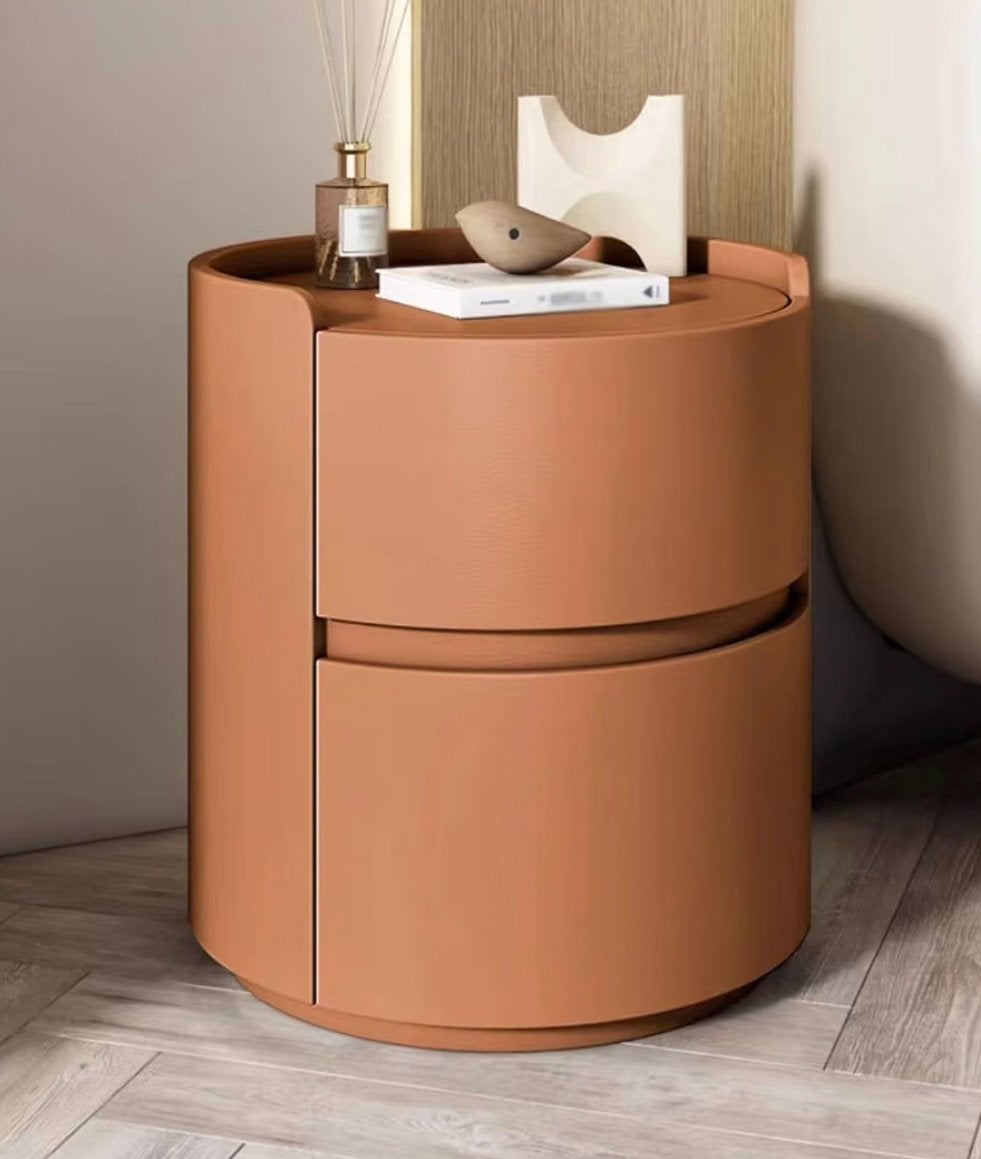 Ronde design bijzettafel / nachtkastje – NIEUW – 45x45x50 cm, Ophalen, Zo goed als nieuw, Minder dan 45 cm, Minder dan 55 cm