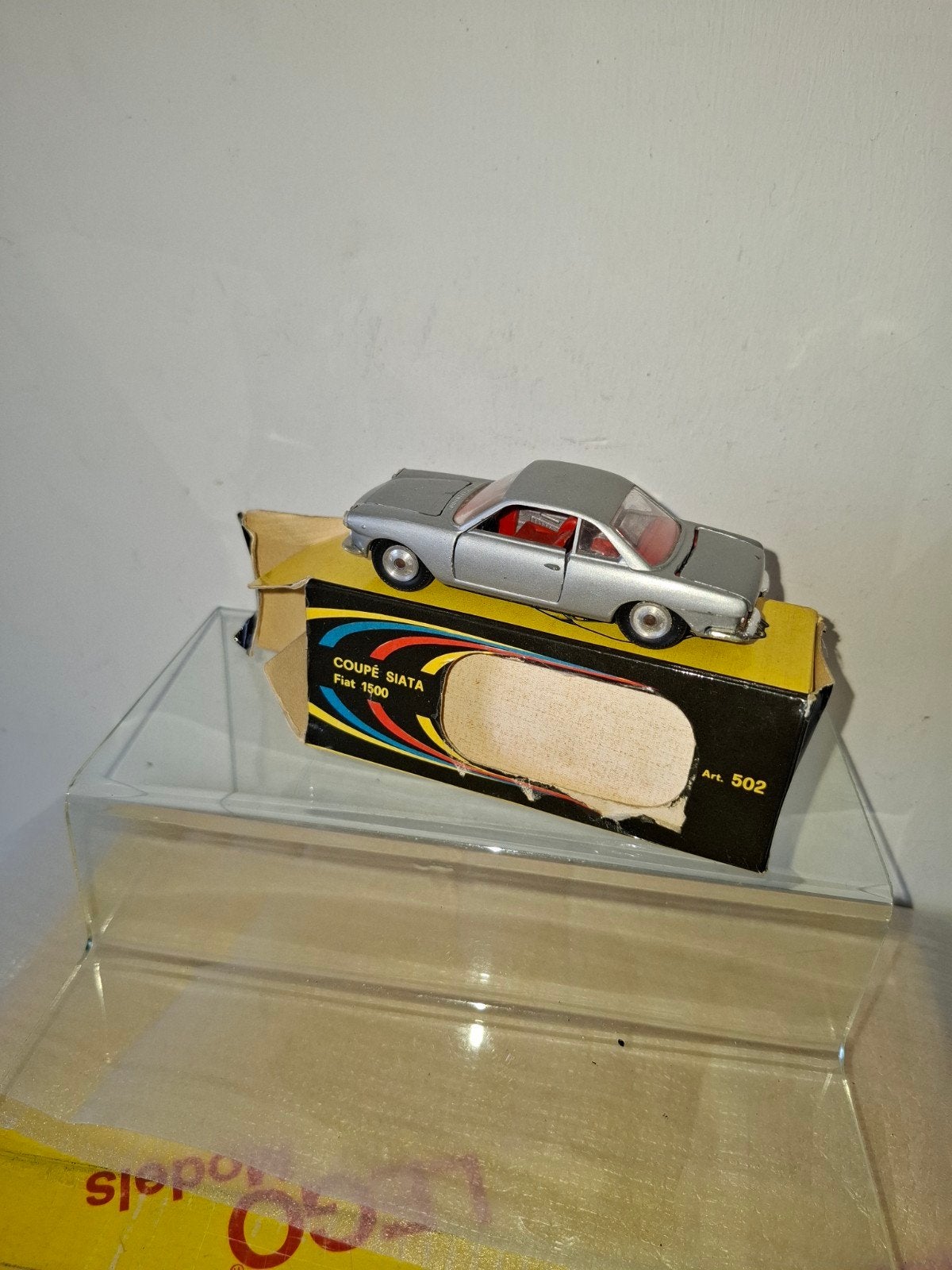 Politoys Fiat 1500 Siata Coupe in gehavende OVP zie foto's, Ophalen of Verzenden, Auto, Overige merken