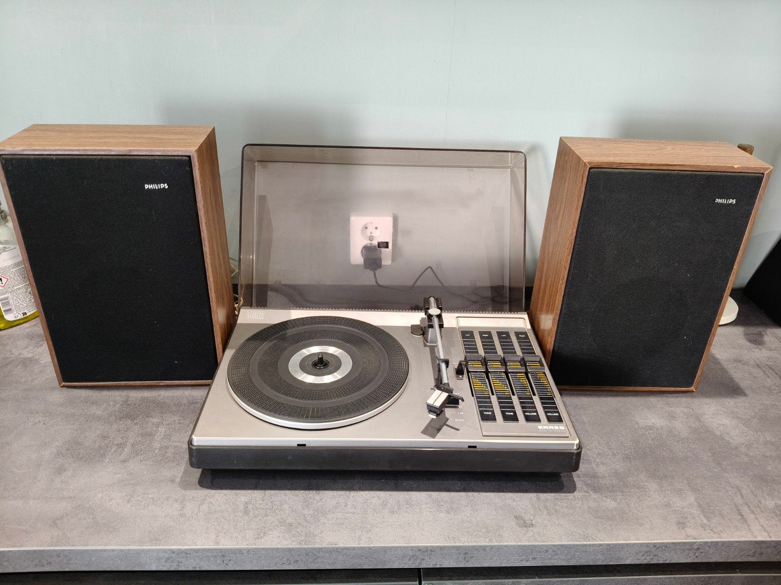 Philips/Erres 5392 platenspeler met speakers te koop!!!, Ophalen, Philips, Gebruikt, Automatisch