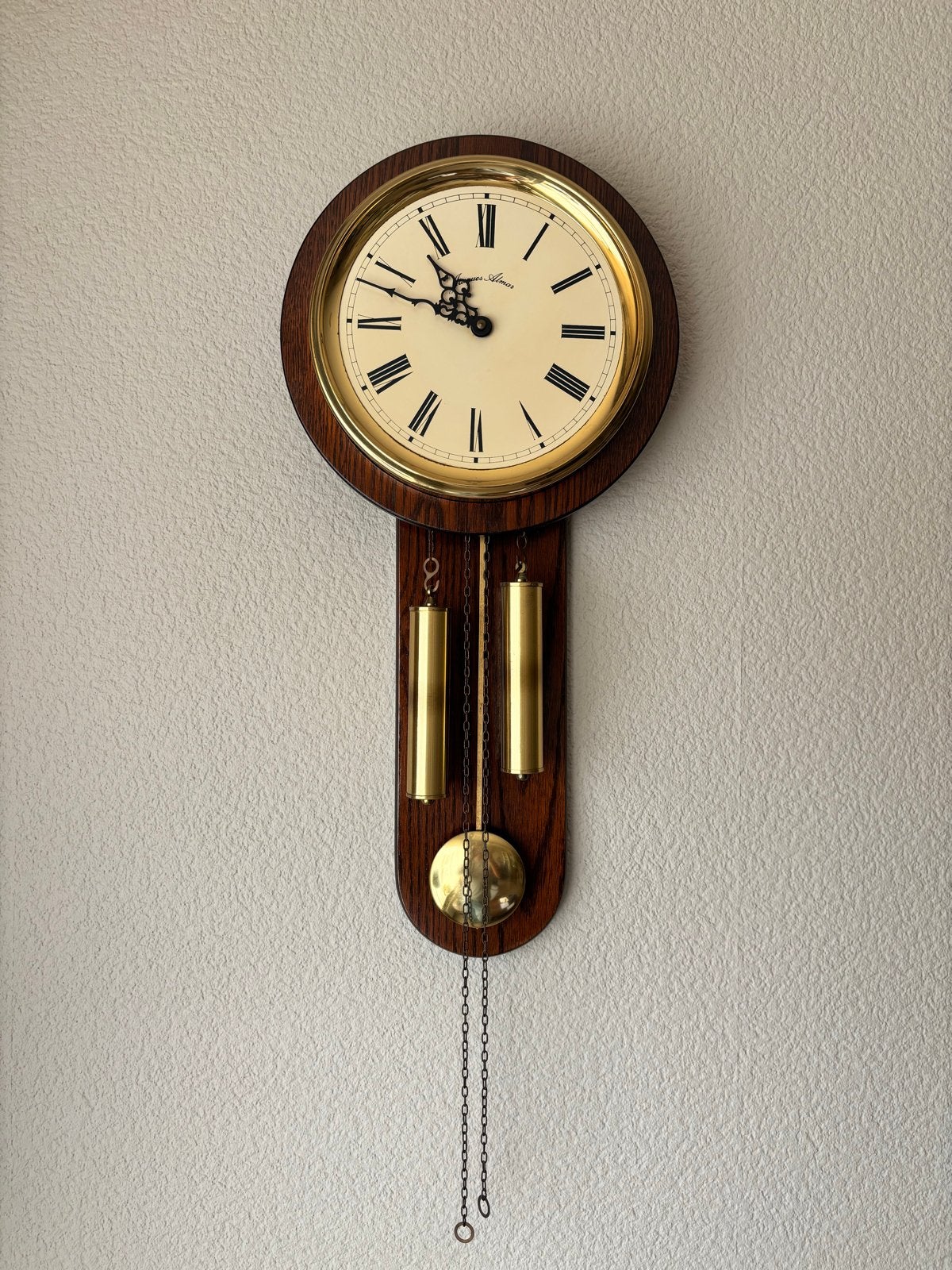 Prachtige klassieke mechanische wandregulateur, Ophalen