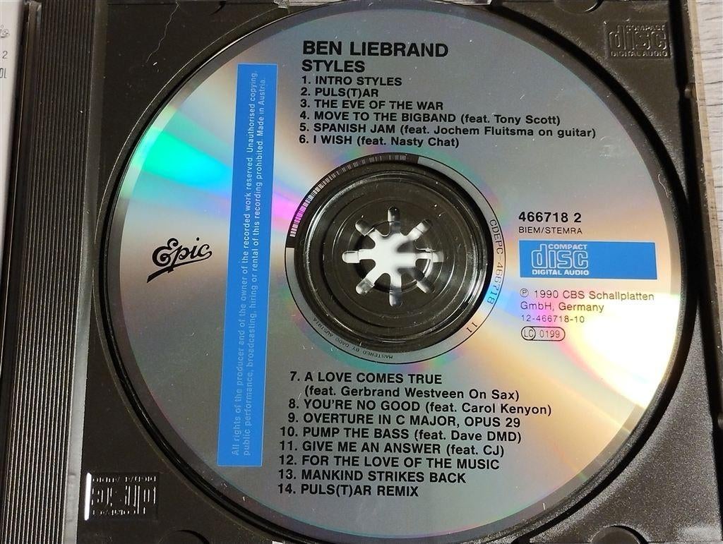 Ben Liebrand - Styles, Ophalen of Verzenden, Zo goed als nieuw, Disco