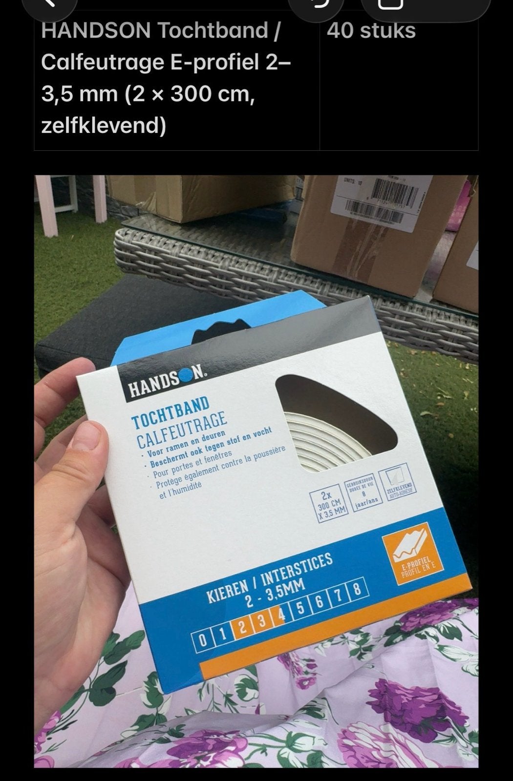 HANDSON Tochtband E-profiel 2-3,5mm (2x300cm) Zelfklevend, Minder dan 4 cm, Overige materialen, Nieuw, Ophalen of Verzenden