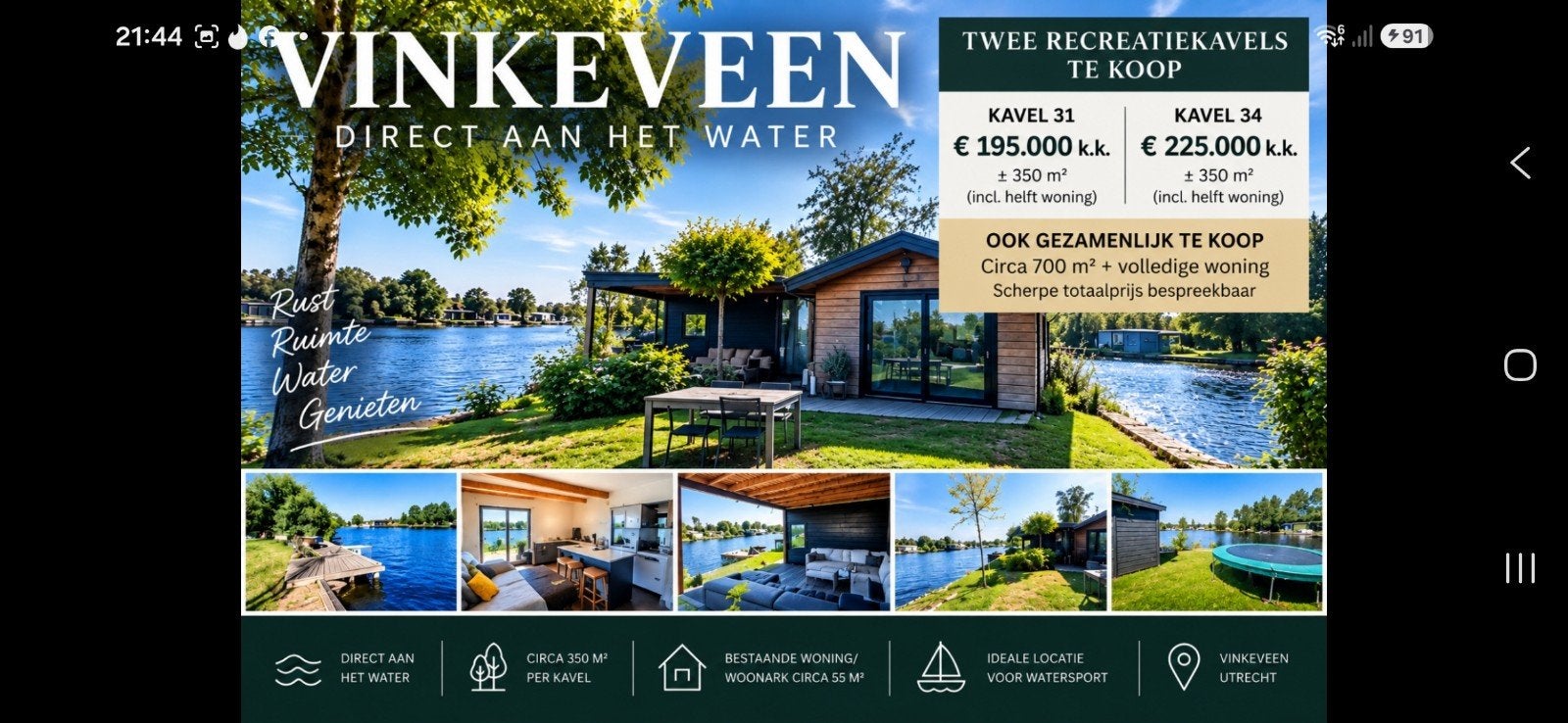Recreatiewoning aan water Vinkeveen | 350 m² met vergunning!