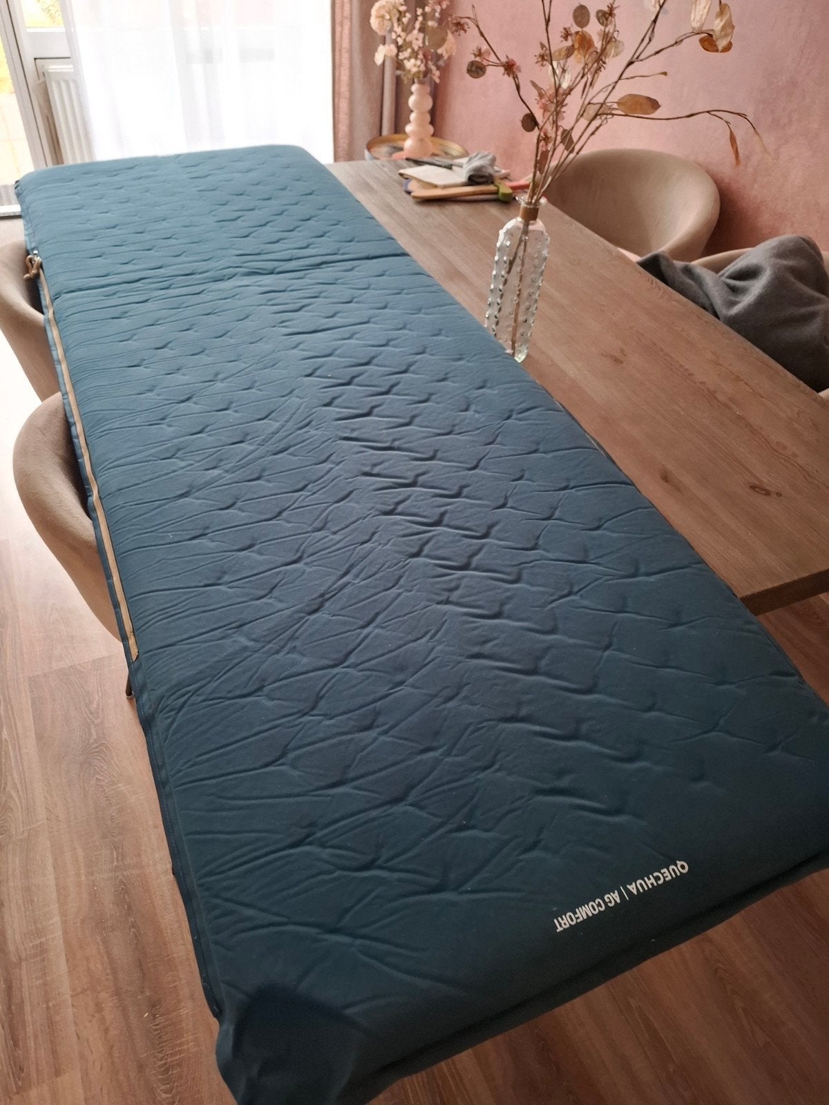 zelf floating matras, Ophalen