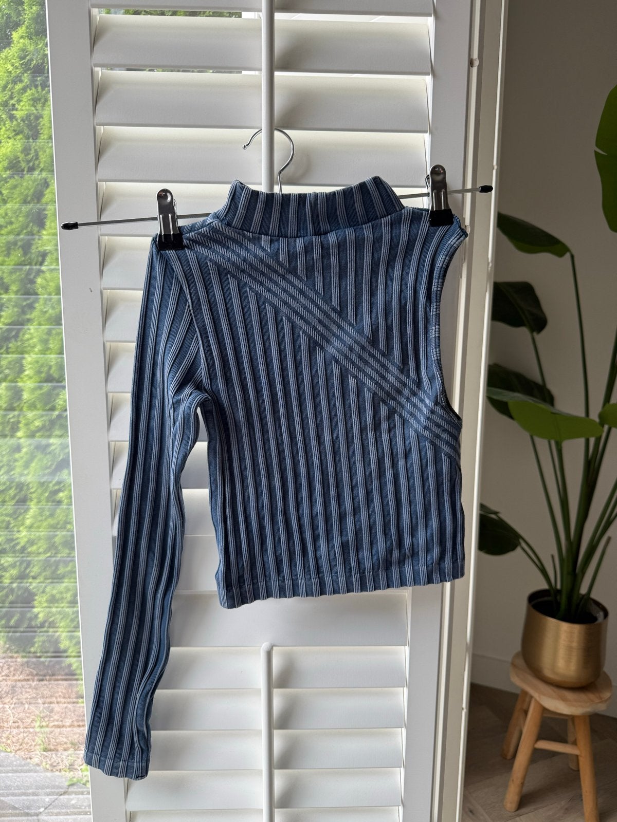 Zara denim one shoulder top maat S, Kleding | Dames, Tops, Blauw, Ophalen of Verzenden, Zo goed als nieuw, Maat 36 (S)