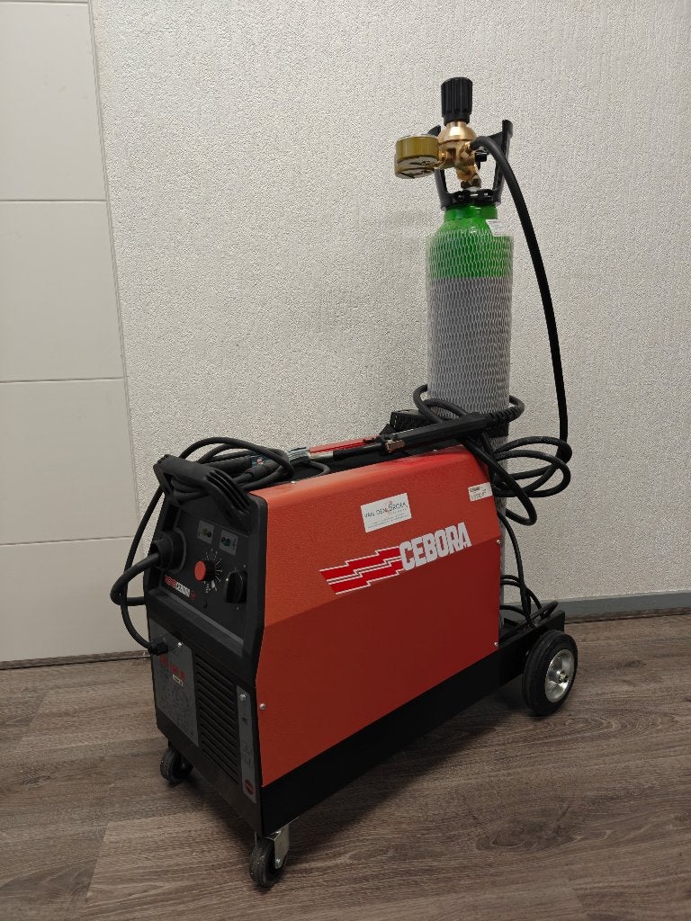 Cebora MIG 160 M lasapparaat met gasfles en toebehoren, Ophalen, Nieuw, Minder dan 150 ampère, Co2
